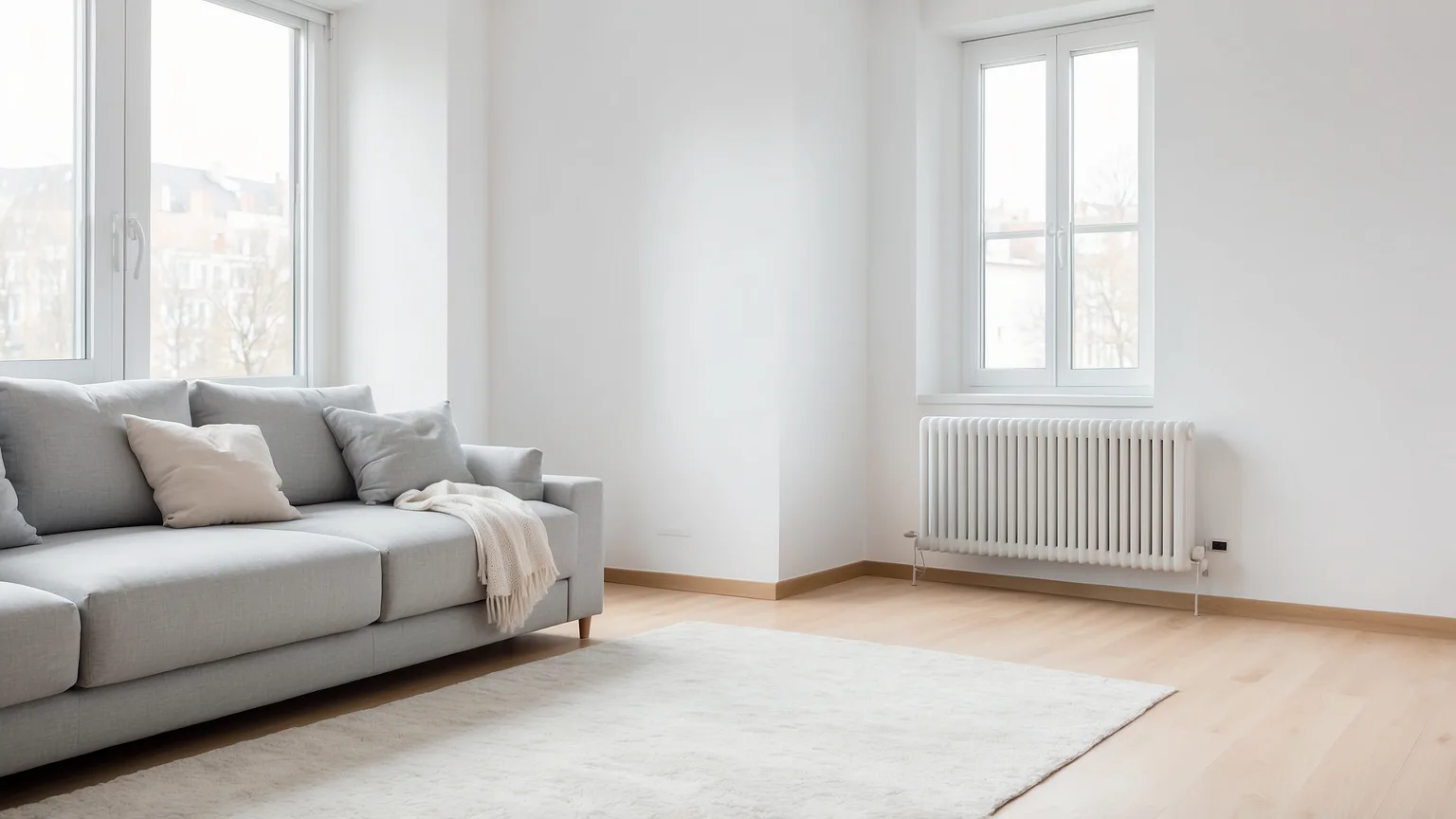 Heizungsthermostat in einer modernen Mietwohnung